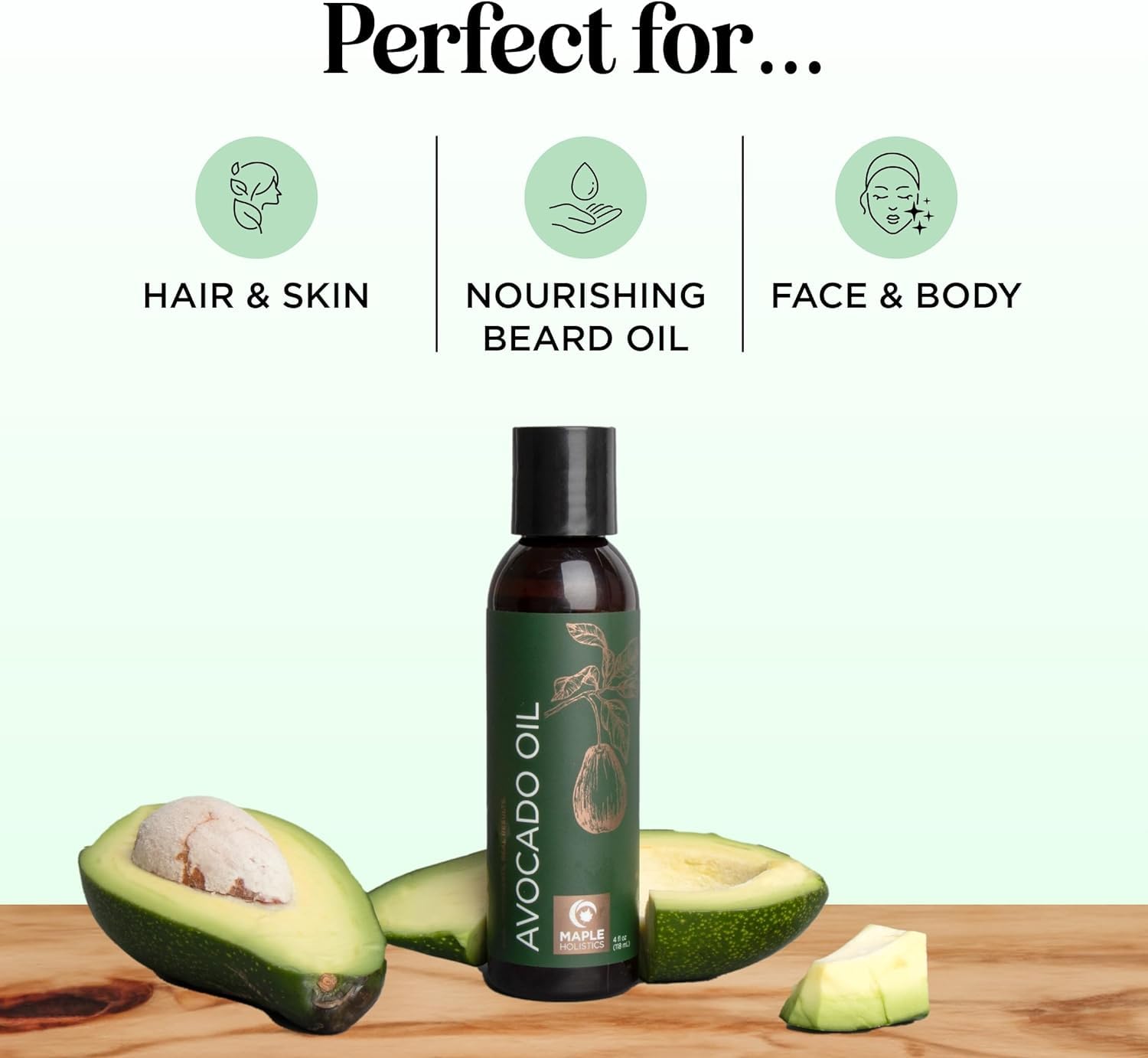 Maple Holistics Aceite de Aguacate para cuero cabelludo seco, hidratación