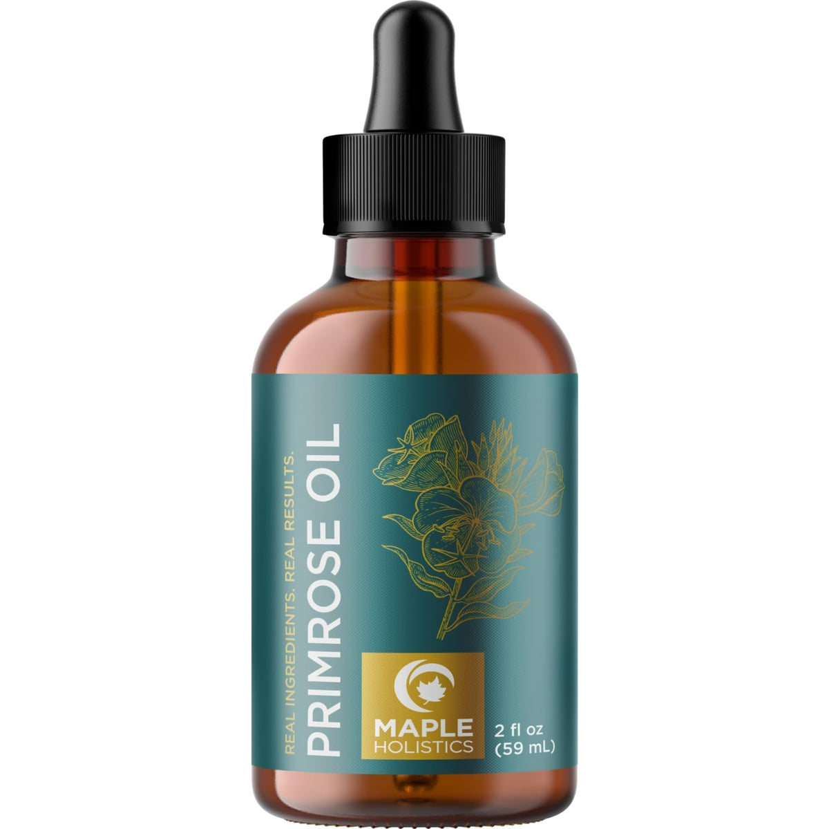 Maple Holistics aceite de onagra puro en botella para hidratación facial suave
