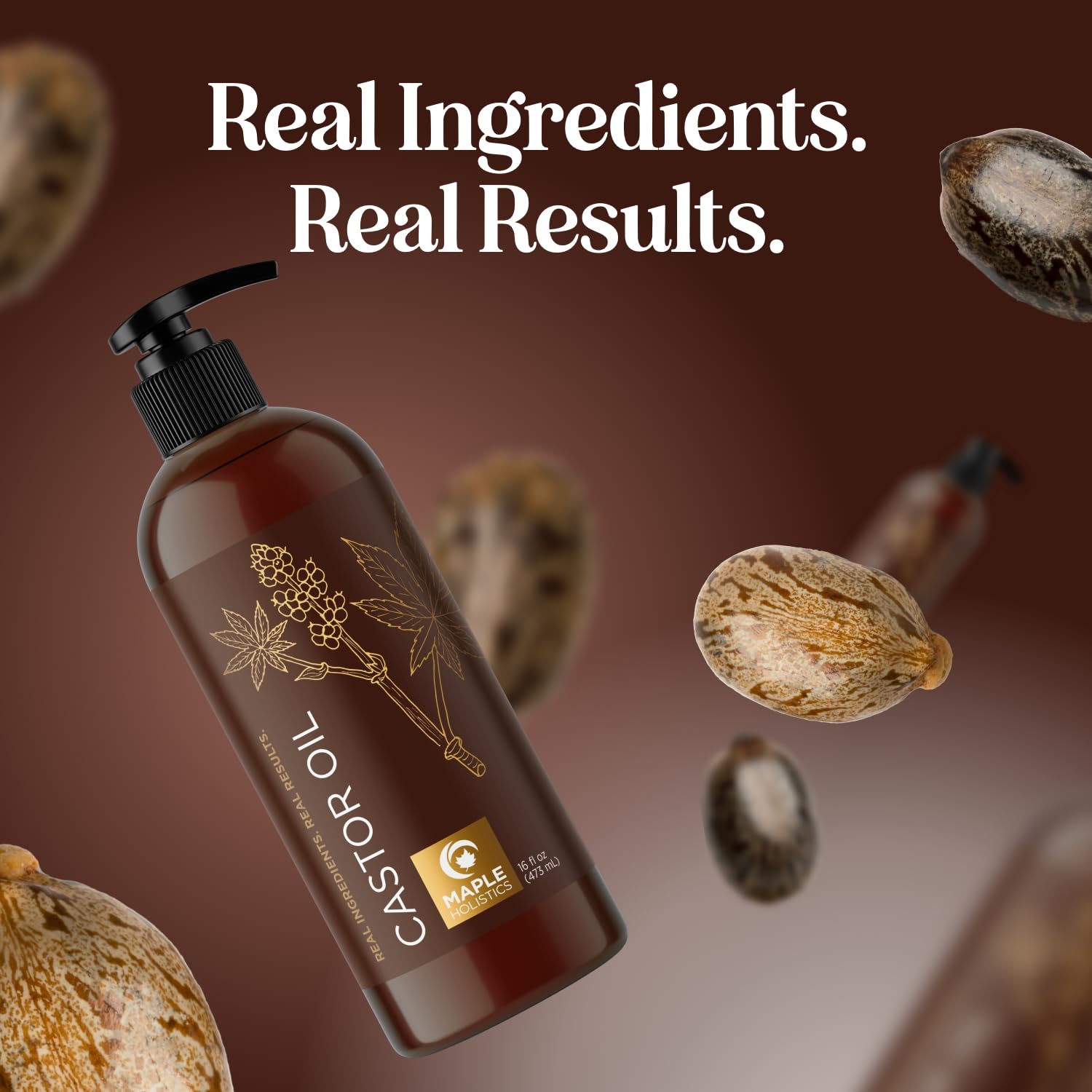 Maple Holistics Aceite Ricino rutina de cuidado diario para uñas