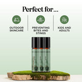 Maple Holistics Roll-On contiene citronela, romero y hierba de limón en aceite base.