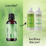 Maple Holistics Cabello sano con aceite de árbol de té diluido para brillo.