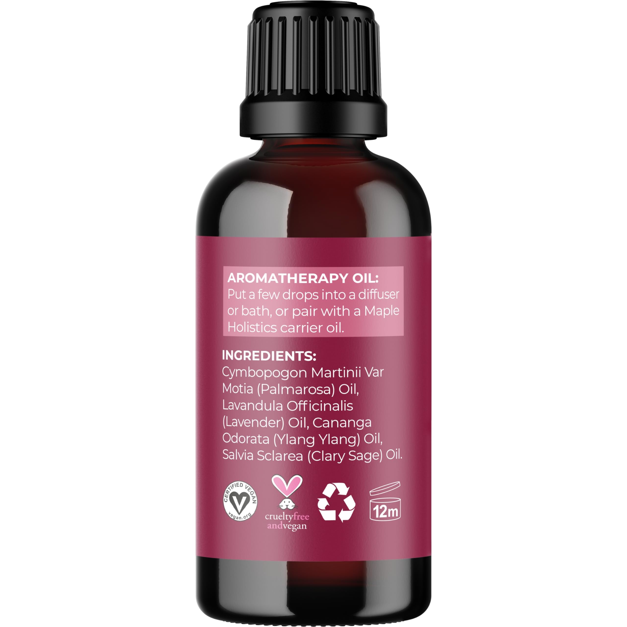 Maple Holistics Entice, difusor salvia sclarea ylang-ylang, aroma floral complejo.