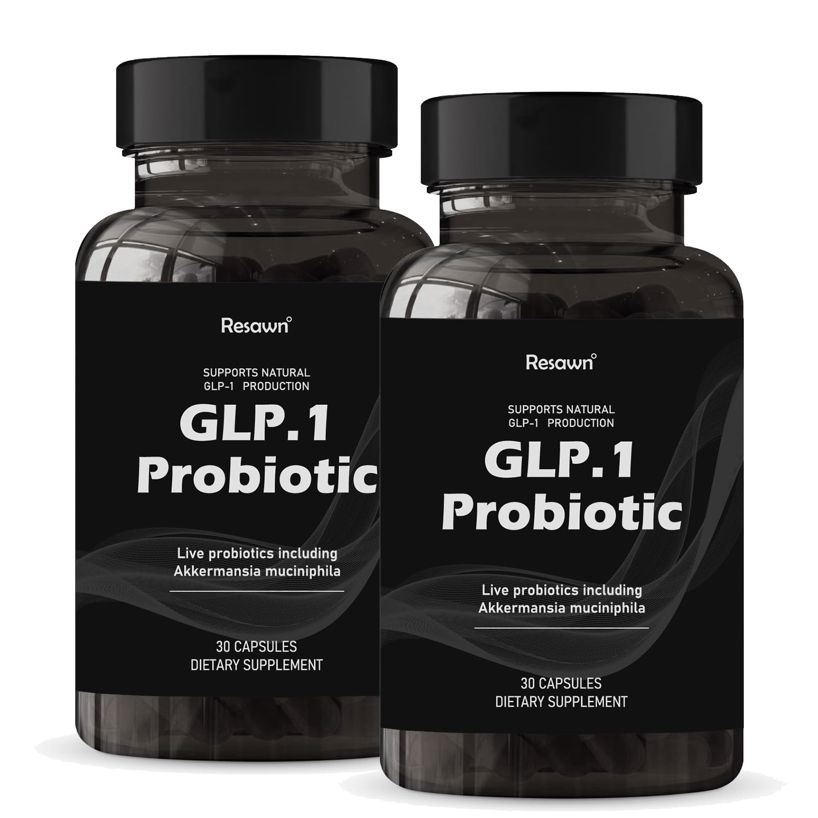 MAPUG probiótico GLP-1, botella frontal para apoyar la saciedad y la salud intestinal.