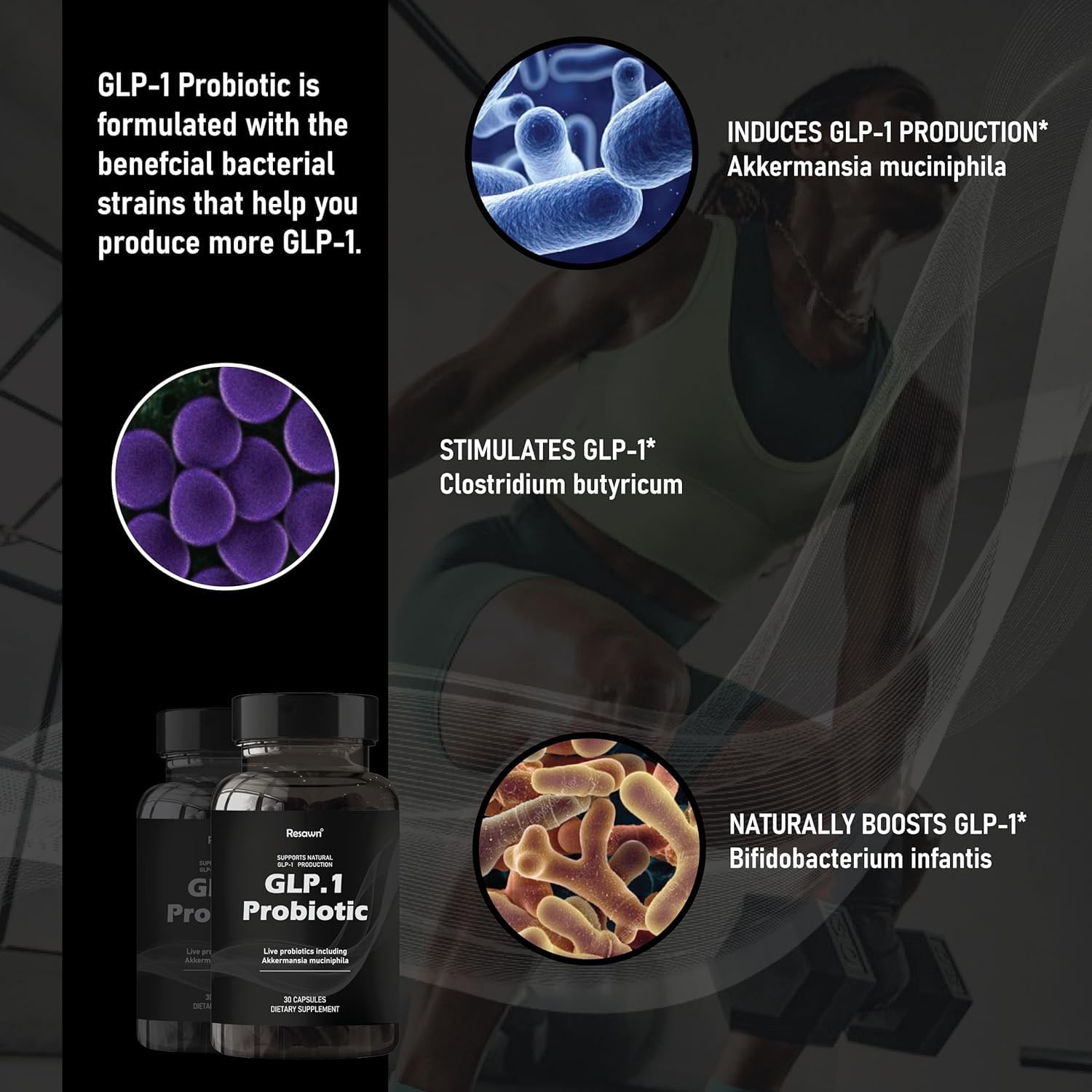 MAPUG probiótico GLP-1, cápsula de liberación retardada que llega al intestino.
