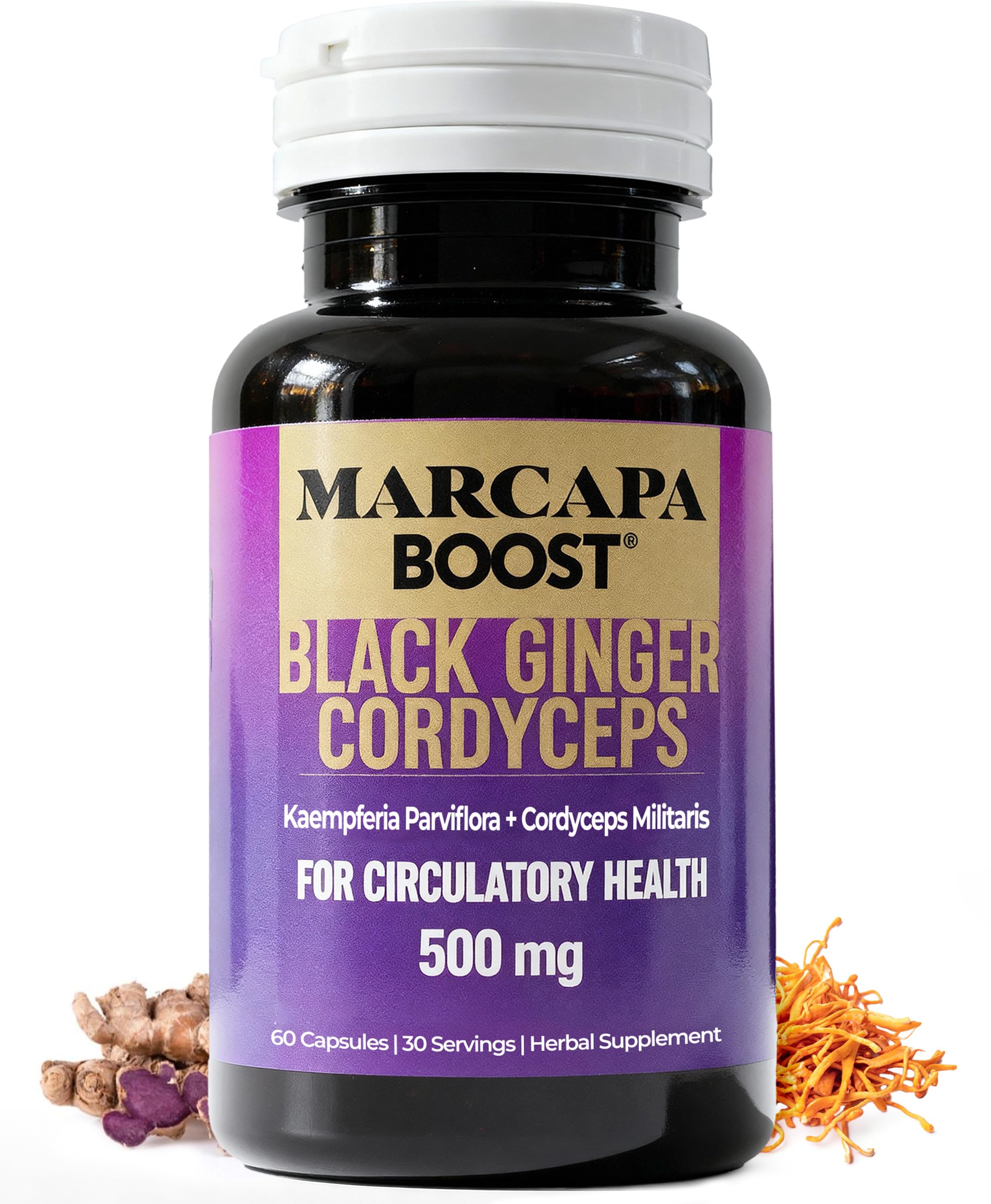 Marcapa Boost cápsulas en frasco: energía sostenida para tus entrenamientos diarios.
