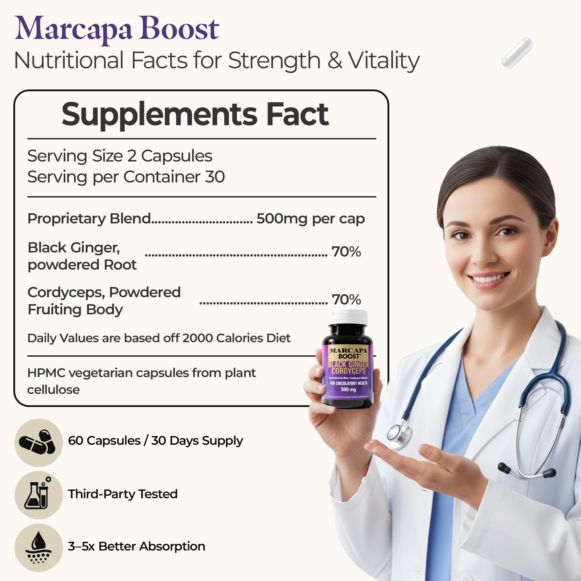 Marcapa Boost cápsulas para recuperación muscular más rápida tras entrenamientos intensos.