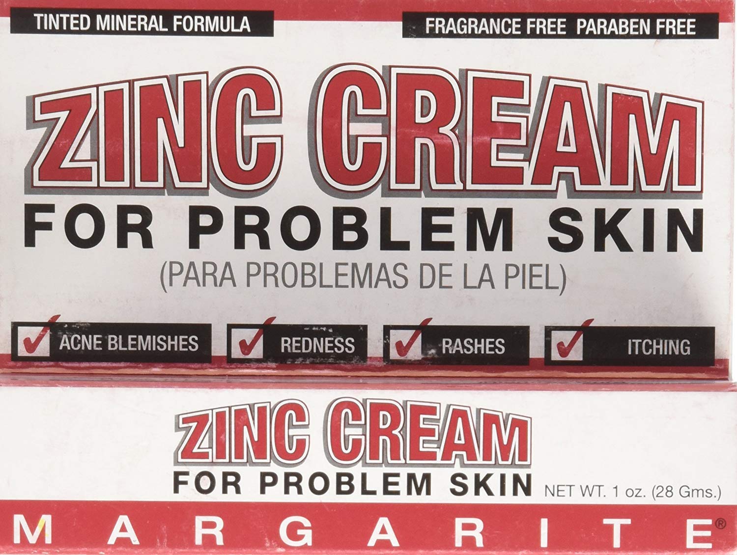 Margarite crema zinc para piel propensa a irritaciones, calma rojeces y manchas leves