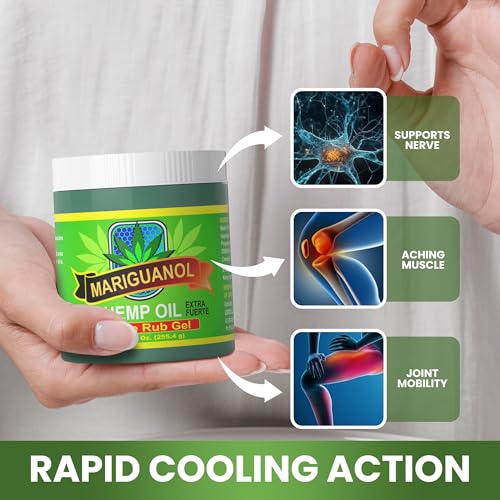 MARIGUANOL: manos aplicando gel, absorción rápida para uso diario.