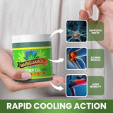 MARIGUANOL: manos aplicando gel, absorción rápida para uso diario.