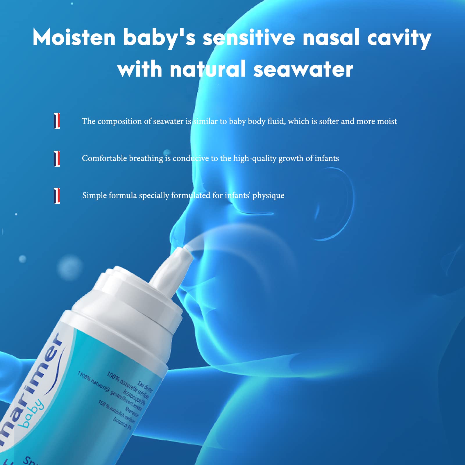 Marimer Agua marina natural para higiene nasal suave