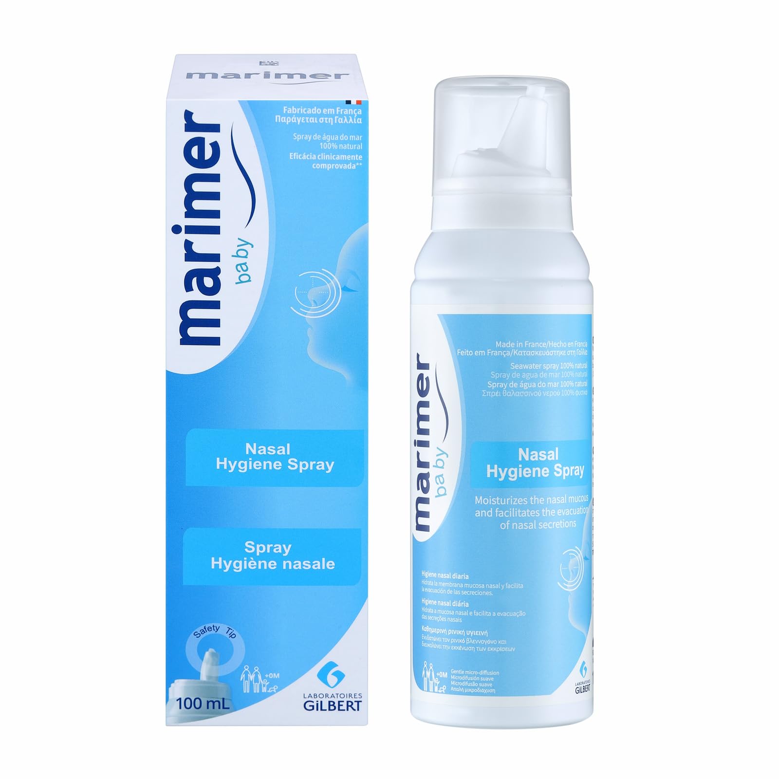 Marimer Bebé Diario, atomizador nasal 100 ml para higiene suave