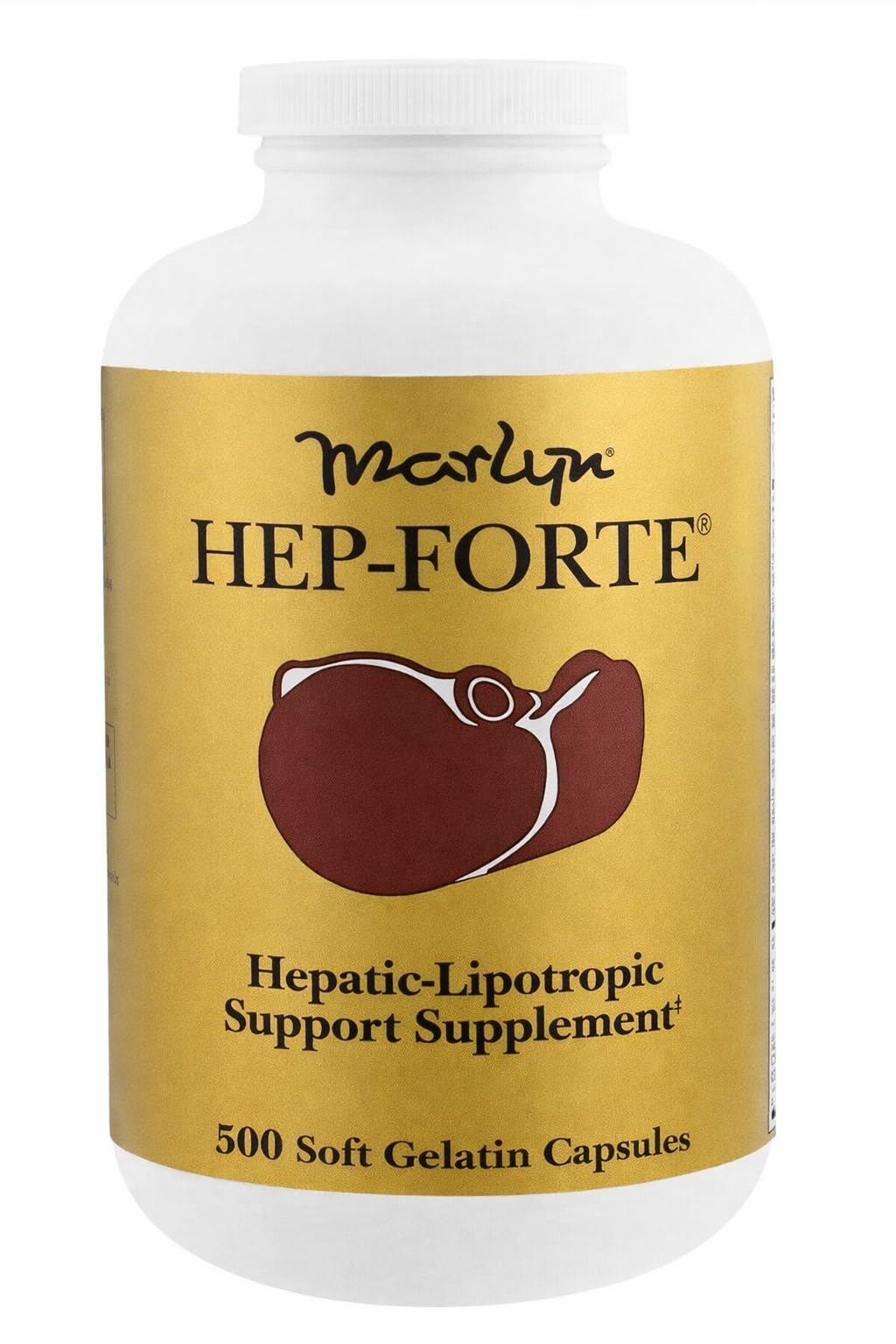 Marlyn HEP-FORTE: botella de cápsulas blandas para apoyar la salud hepática y la función metabólica