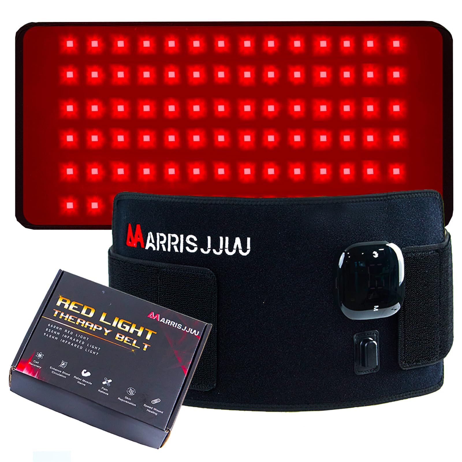 Banda de luz roja MarrisJjw recargable para uso 3 en 1 en casa o viaje