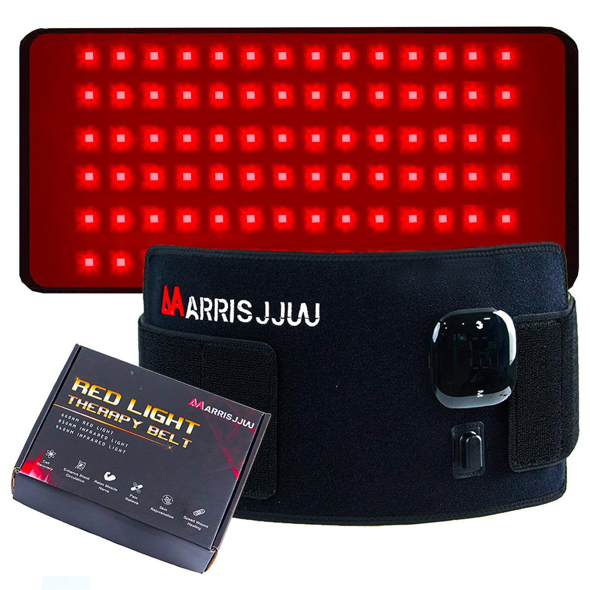 Banda de luz roja MarrisJjw recargable para uso 3 en 1 en casa o viaje