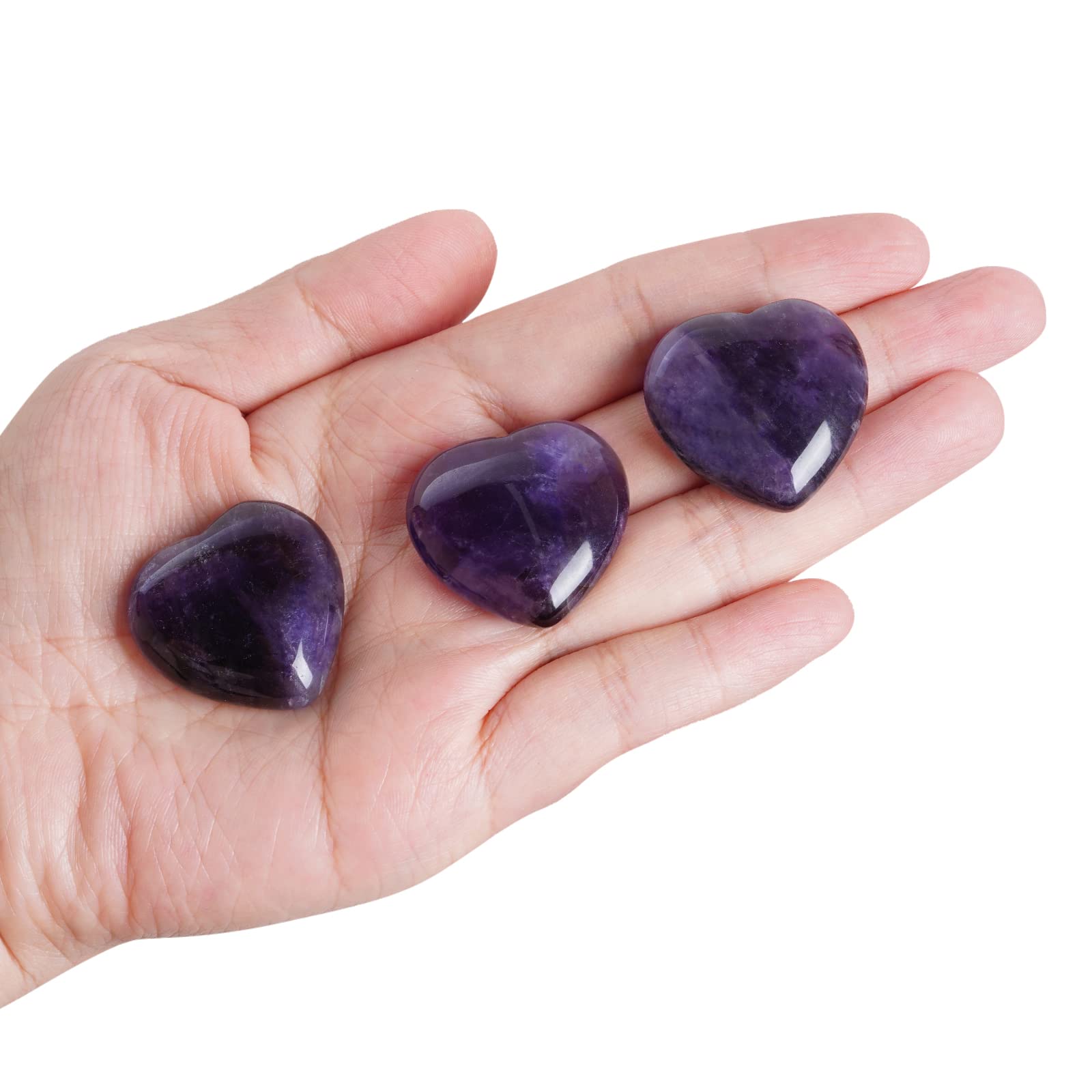 Marrywindix: amatista corazón pulido, ideal para meditaciones y rituales simples.