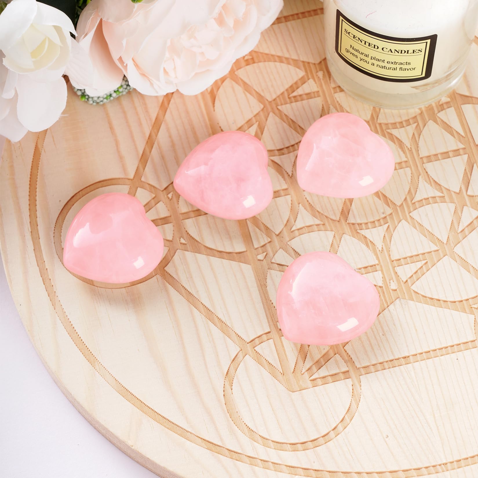 Marrywindix: corazón rosa, uso diario como amuleto decorativo y calmante.
