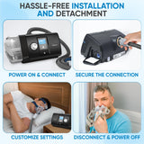 el tubo cpap con control de clima para noches consistentes.