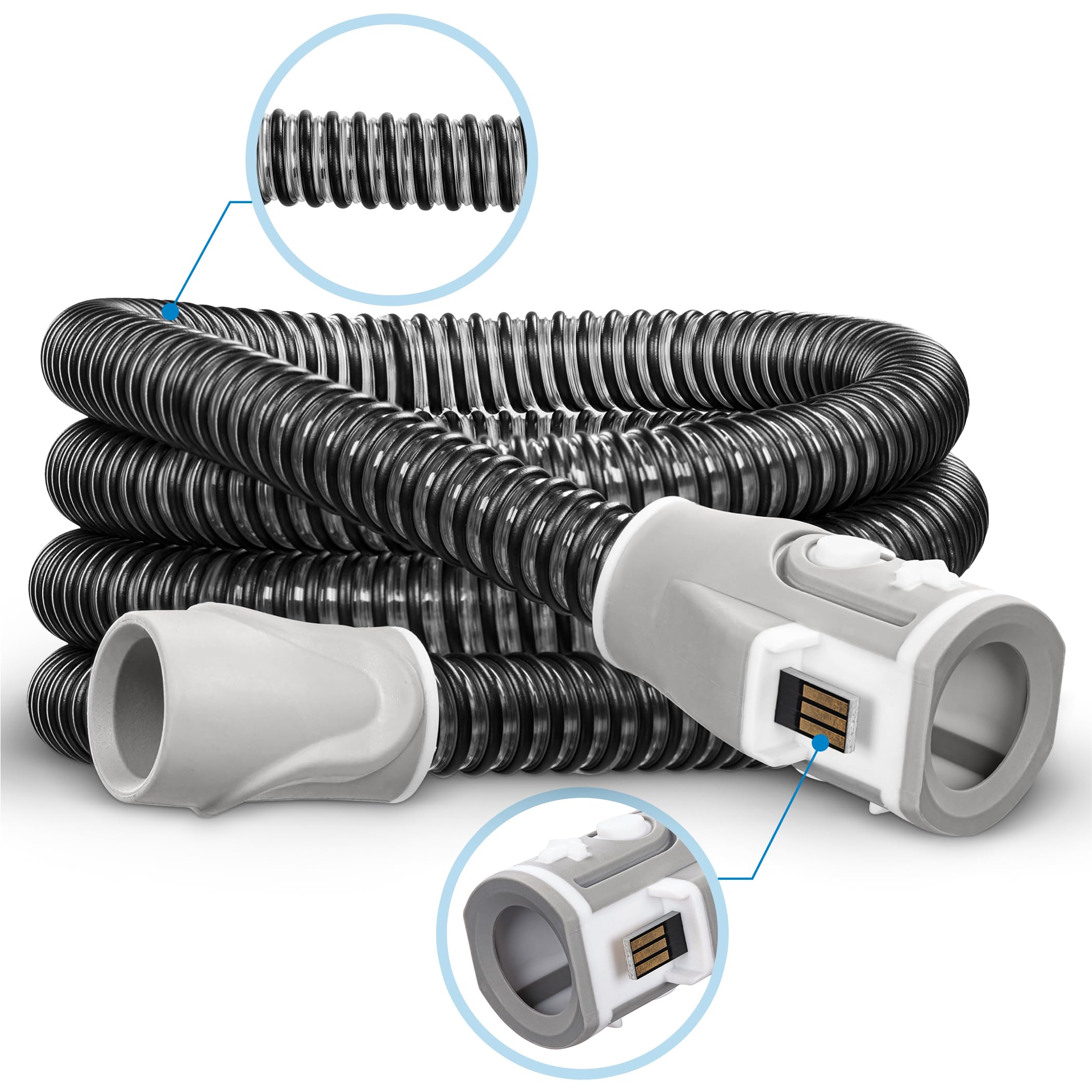 el tubo cpap para limpieza rápida y mantenimiento.