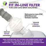 Filtro Mars Wellness CPAP universal en tubo calefactable facilita uso con DreamStation