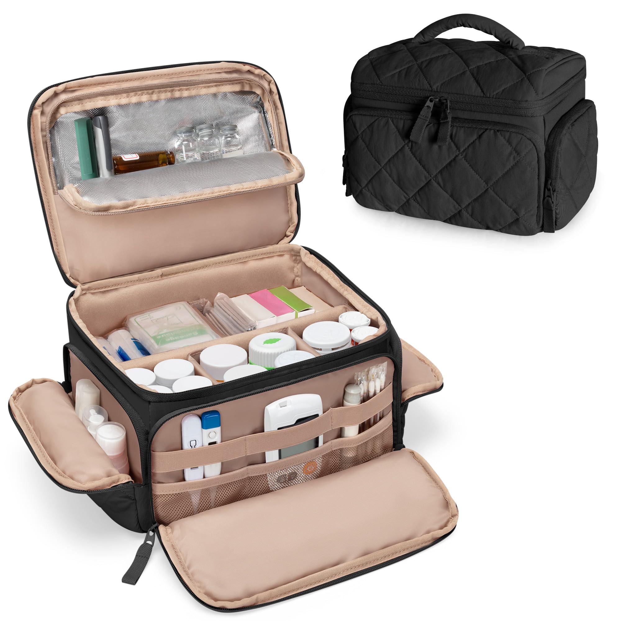 Marscamd bolso organizador medicina con aislante para viajes seguro y práctico