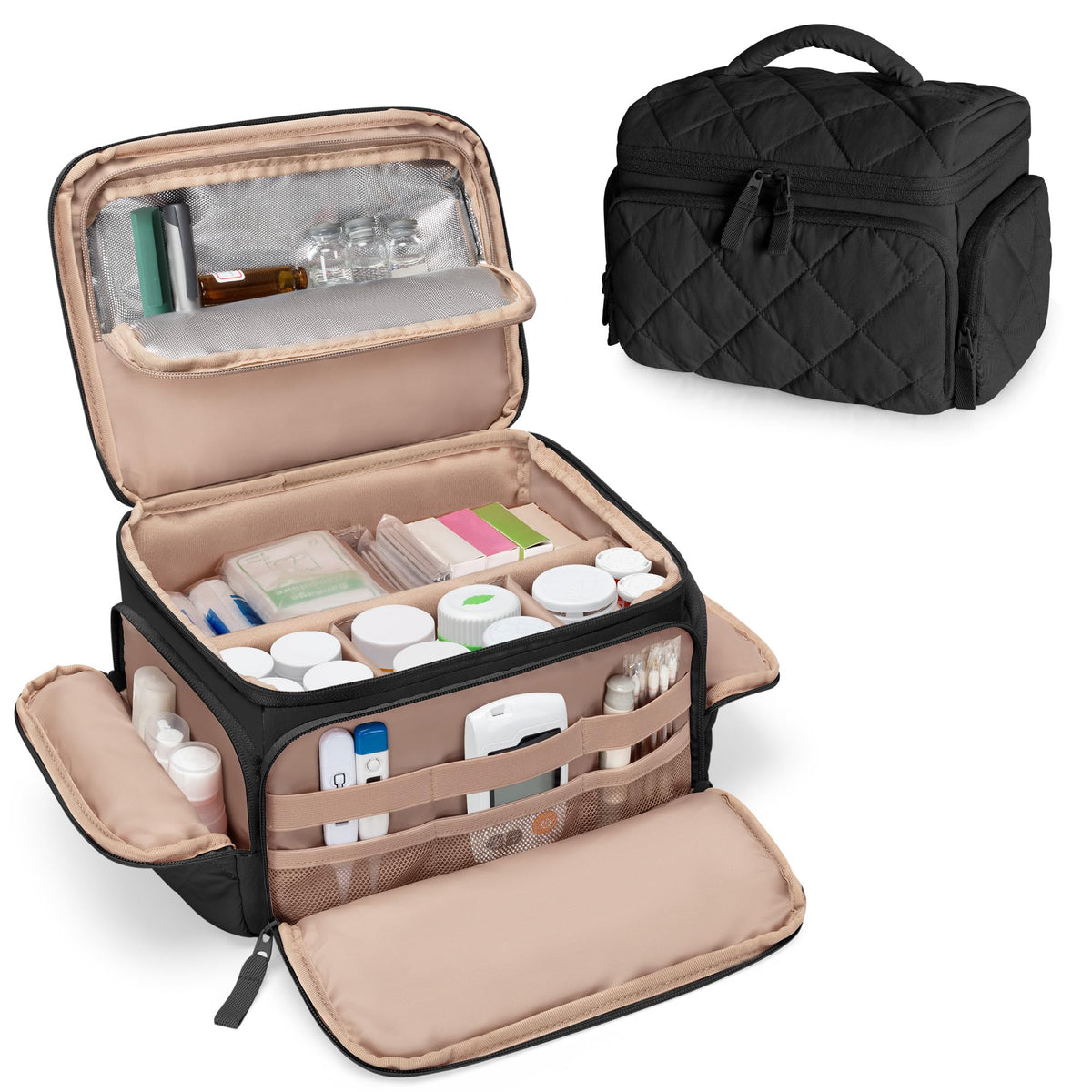 Marscamd bolso organizador medicina con aislante para viajes seguro y práctico