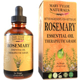 Mary Tylor Naturals Romero, botella ámbar 4 oz, ideal para aromaterapia suave y proyectos caseros.