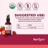 MaryRuth's B12 spray: frasco de 1 onza para dosis diarias simples.