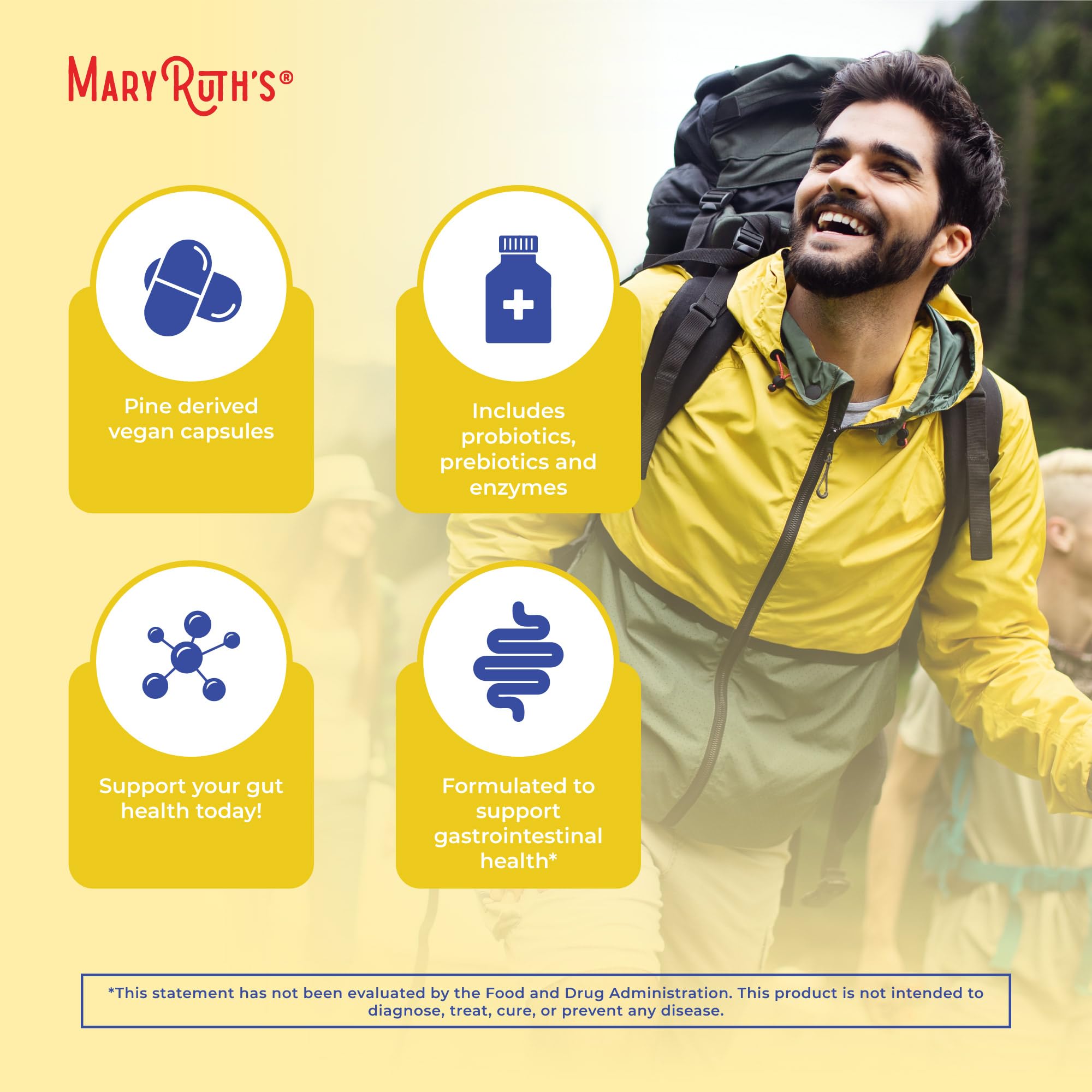 MaryRuth's bifidobacterias probióticas para salud intestinal.
