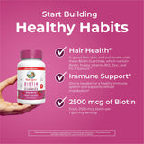 MaryRuth's Biotina Gominolas: símbolo vegano, opción libre de gelatina.