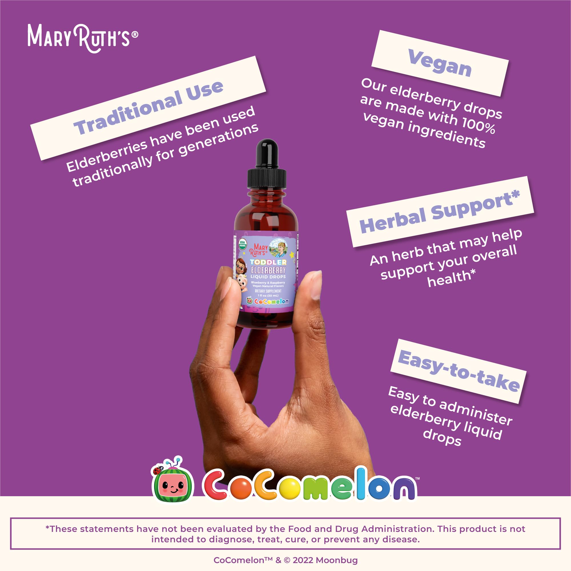 Cuentagotas MaryRuth's, dosis simples para mezclar con agua o jugo.