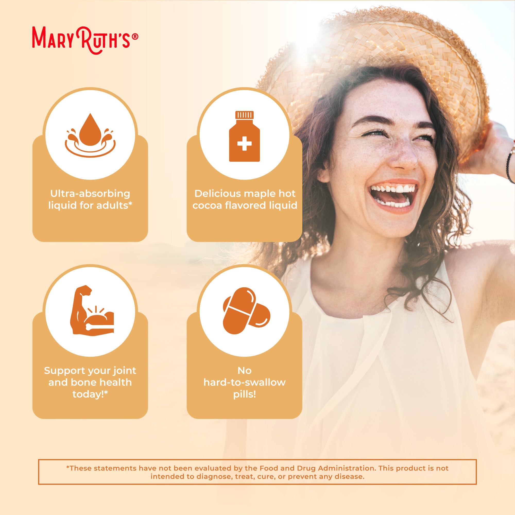 MaryRuth's Collagen Booster Liposomal: libre de gluten, lácteos y soja para dietas diversas.