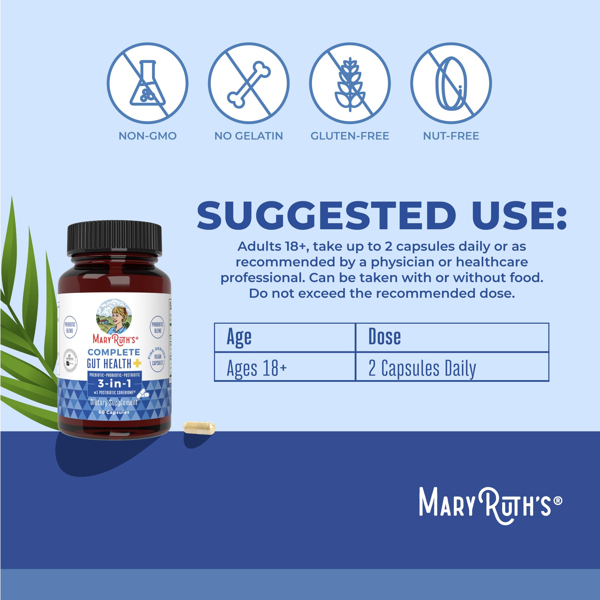 Butirato Corebiome en MaryRuth's para el colon y salud digestiva