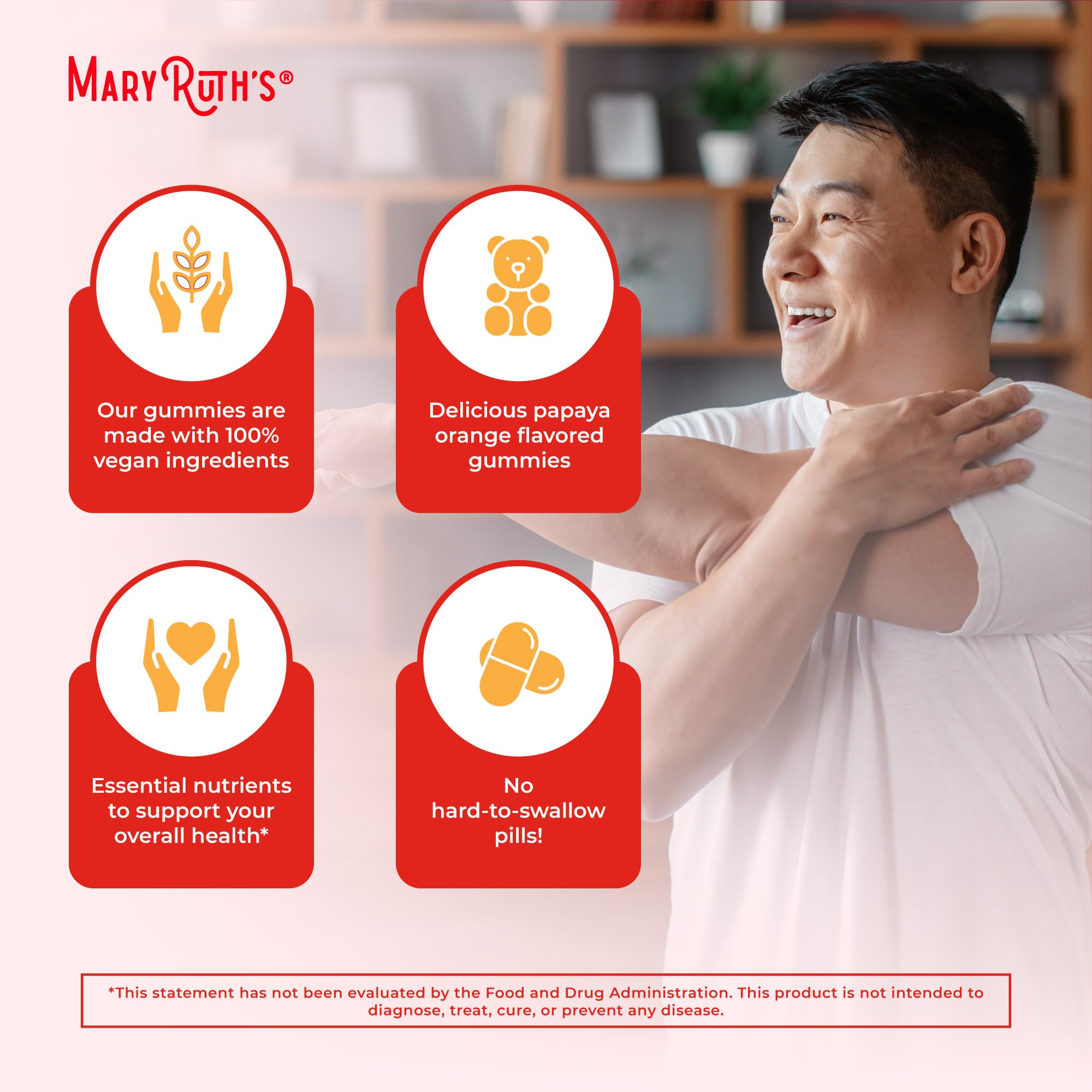 MaryRuth's gominolas para hombres, sin gluten y sin azúcar