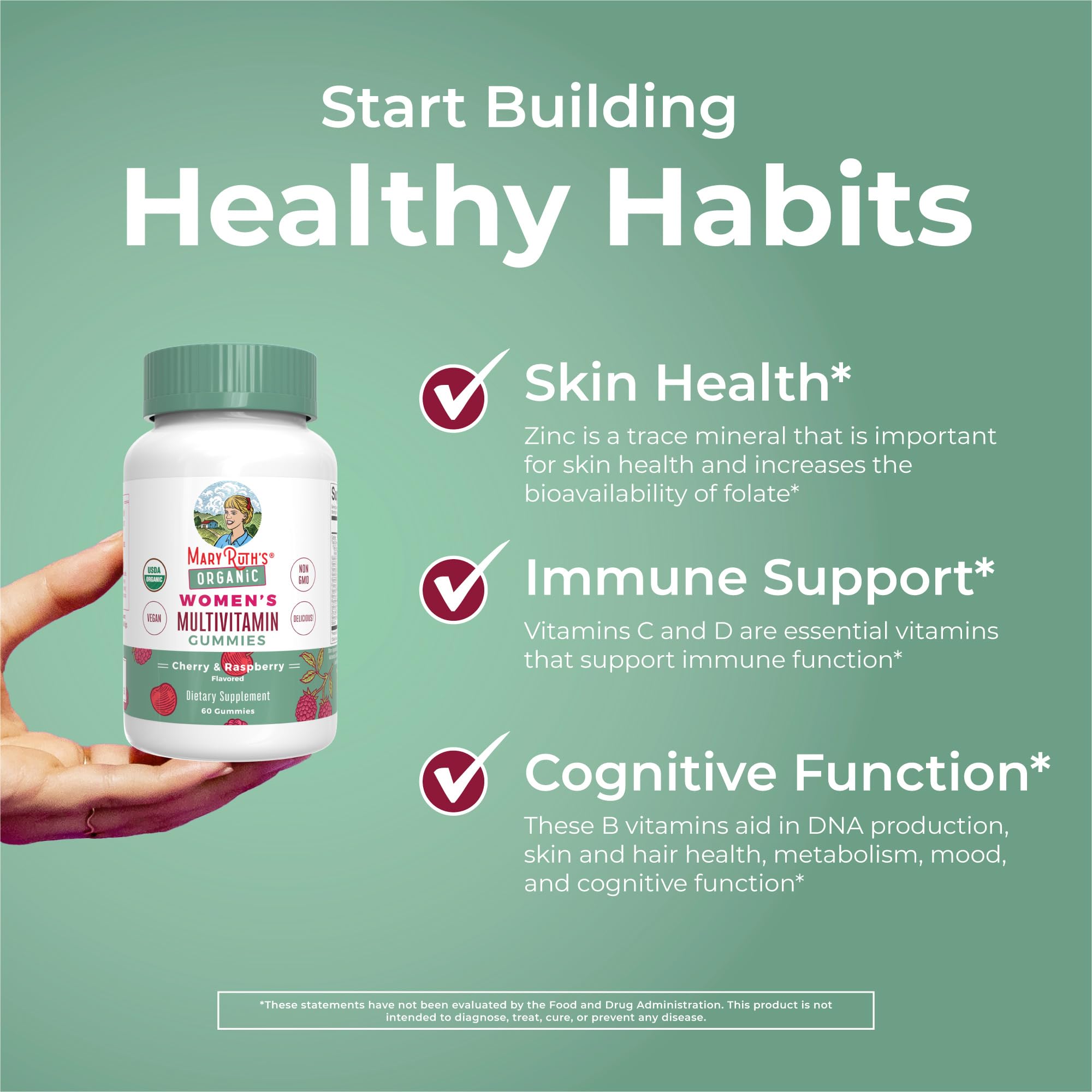 MARYRUTH'S gomitas para cabello y salud capilar con micronutrientes.