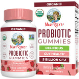 MARYRUTH'S gomitas probióticas sabor fresa para apoyar la digestión diaria.