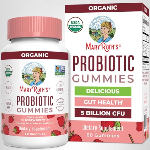 MARYRUTH'S gomitas probióticas sin gluten para diferentes dietas.
