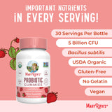 MARYRUTH'S gomitas probióticas uso diario para adultos.