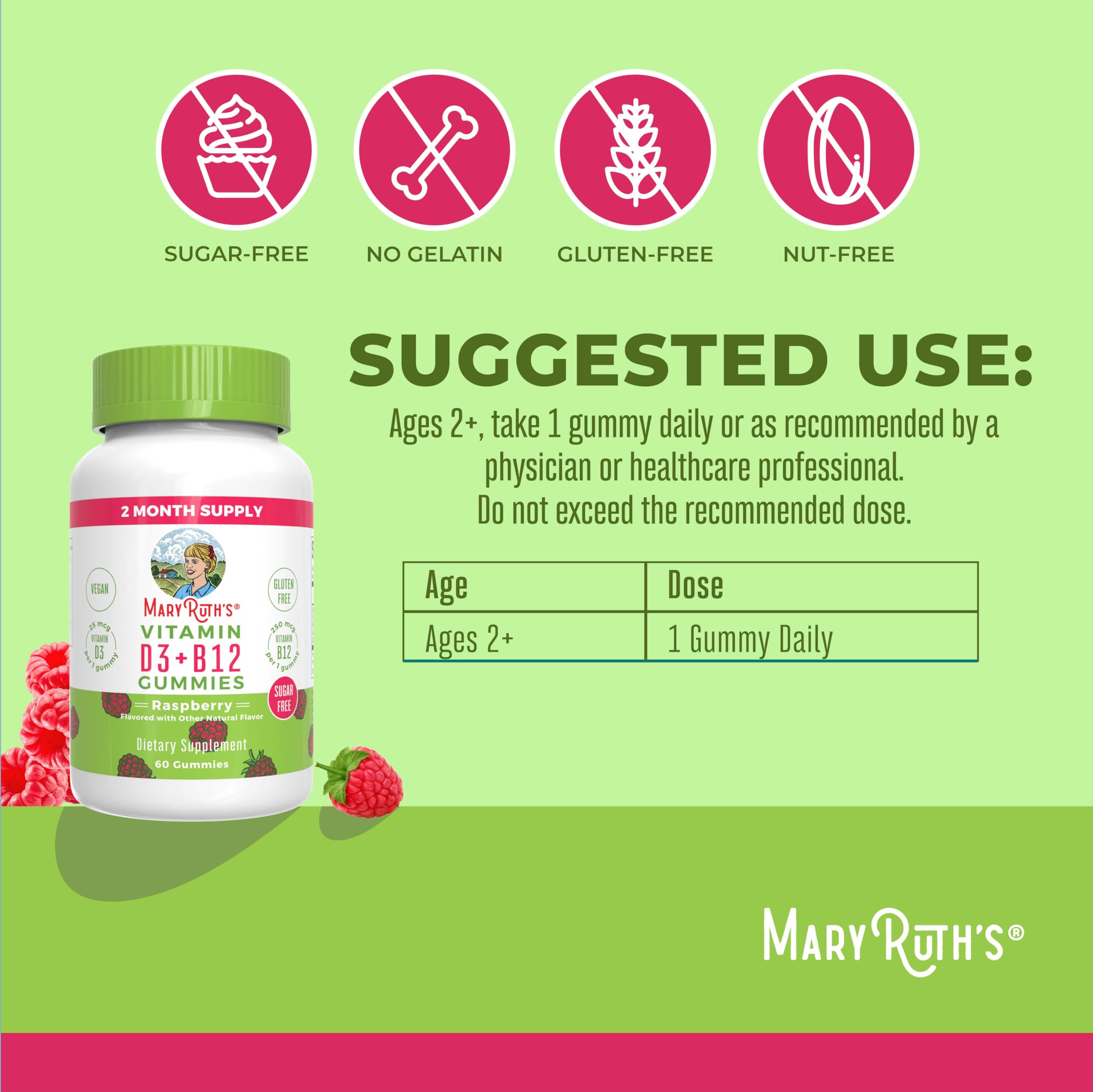 Gomitas veganas MaryRuth's sin gelatina para dietas basadas en plantas