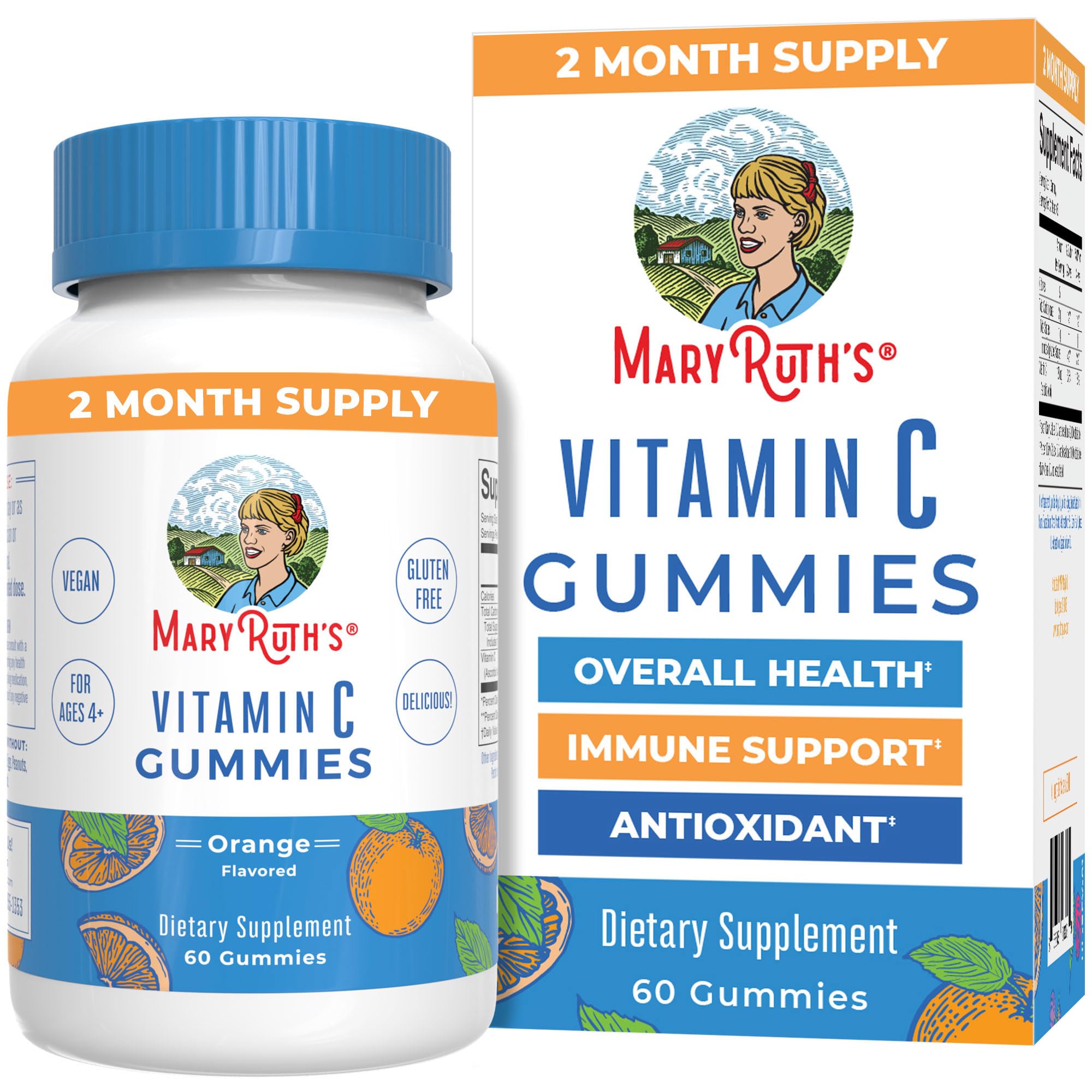 MaryRuth's gomitas vitamina C, sabor naranja: apoyo diario al sistema inmunológico.