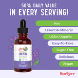 MaryRuth's Hierro para niños: vegano y sin OGM.