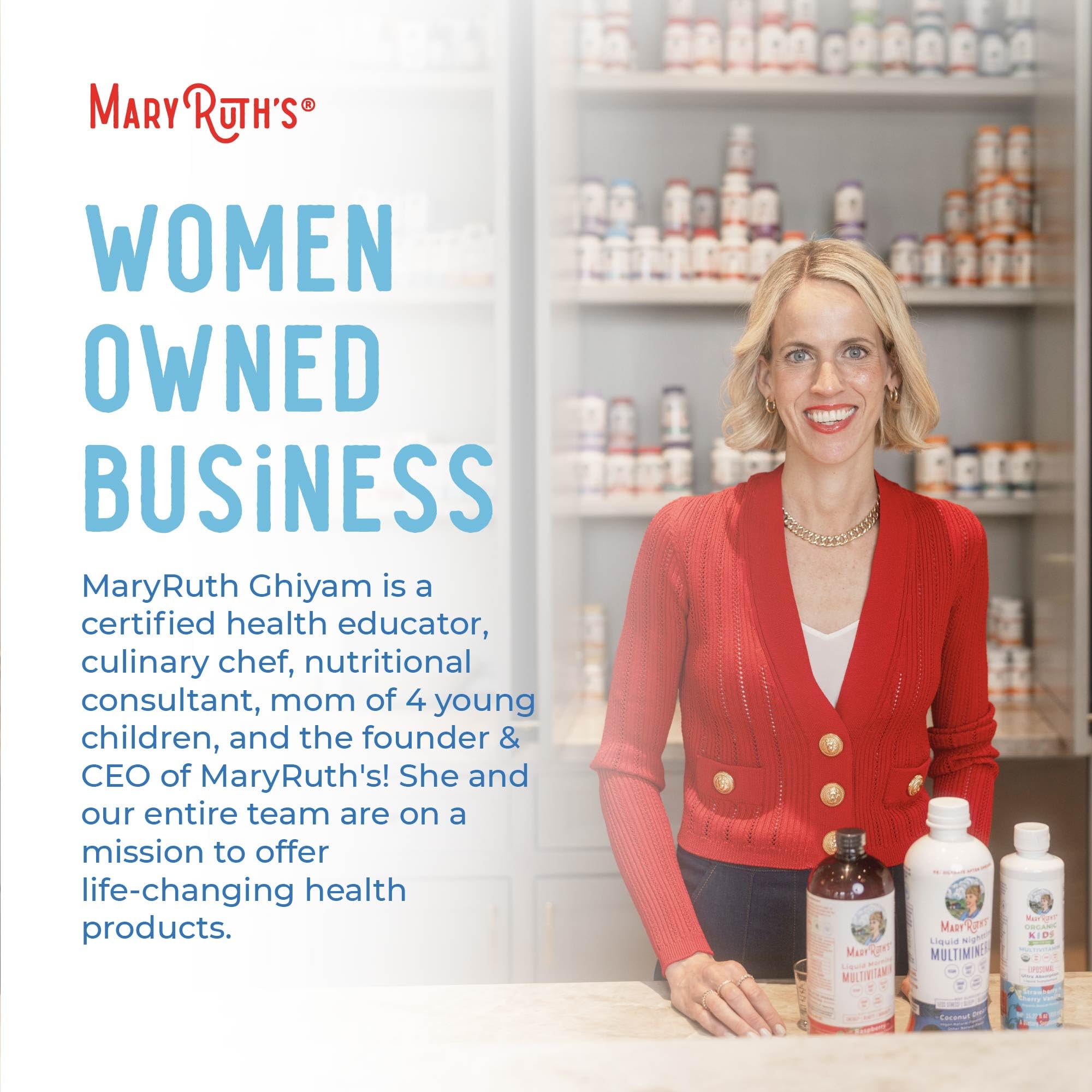 MaryRuth's ingredientes clave: glicerina orgánica y agua purificada.