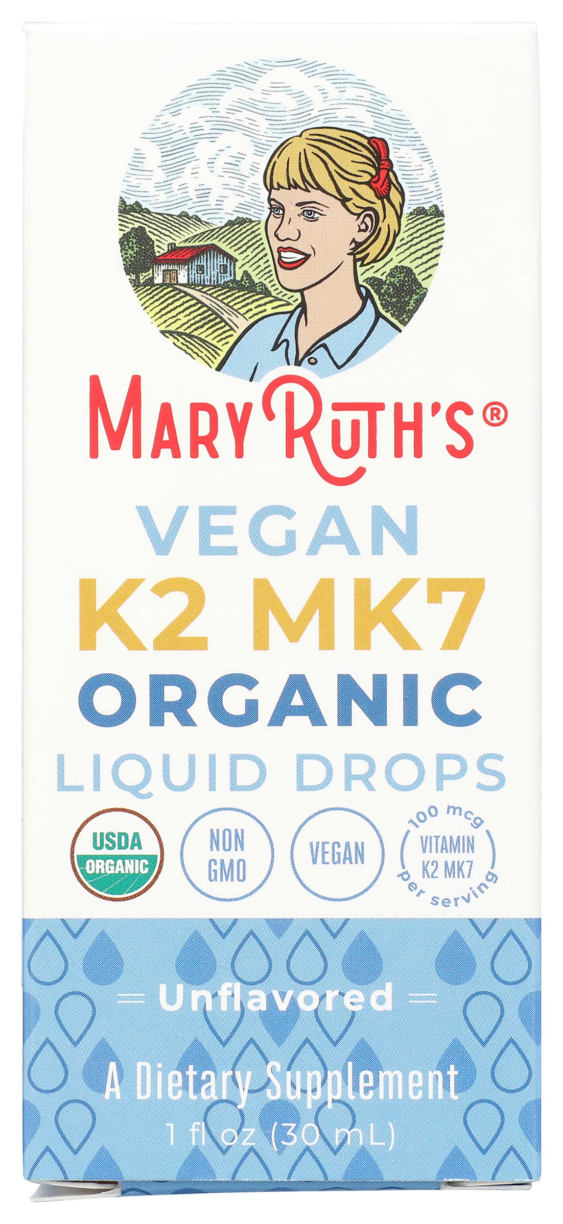 Gotas MaryRUTH'S K2 MK7 para adultos y niños