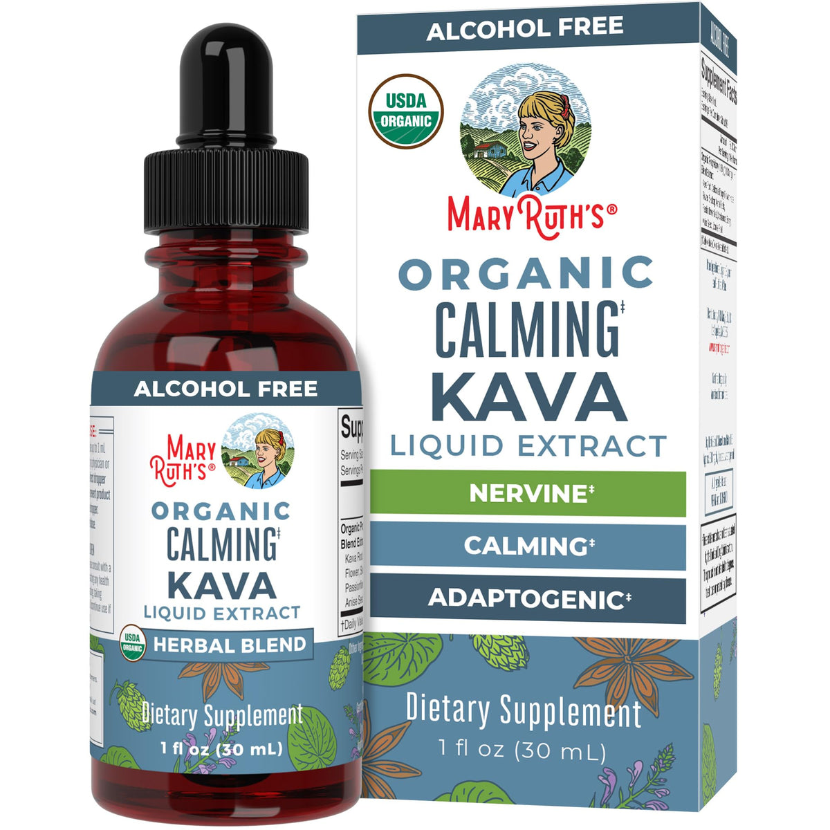 MaryRuth's Kava: botella de 1 oz para calma diaria