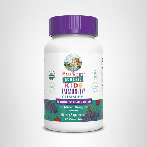 MaryRuth's Kids Immunity Gummies envase de 60 gomitas para planificar la semana.
