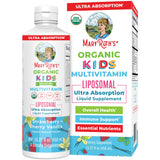 MaryRuth's Kids Multivitamin Liposomal, frasco colorido, posible apoyo nutricional diario.