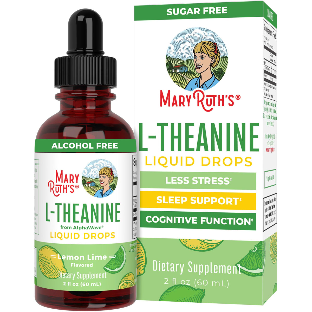 MaryRuth's L-Teanina Drops boca: relajación suave para empezar el día