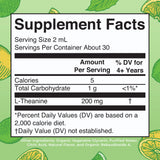 MaryRuth's L-Teanina Drops en vaso: fácil mezcla en agua o jugo
