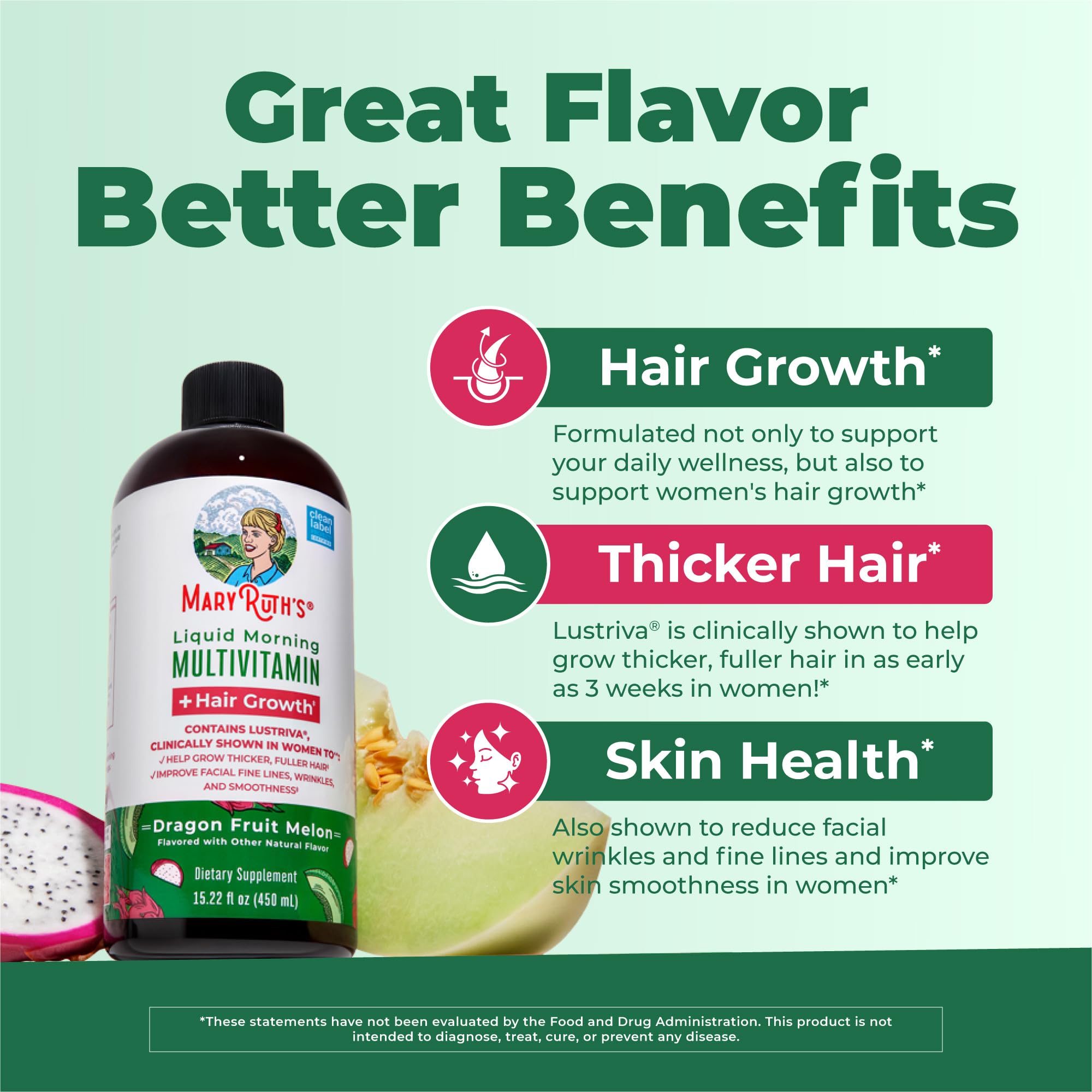 MARYRUTH'S multivitamínico líquido, bienestar femenino activo cada día.