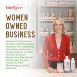 MaryRuth's Maca: envase certificado por GMP para calidad y seguridad.