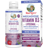 MaryRuth's Megadose D3 Liposomal, bote-vertido, posible apoyo al ánimo y salud ósea